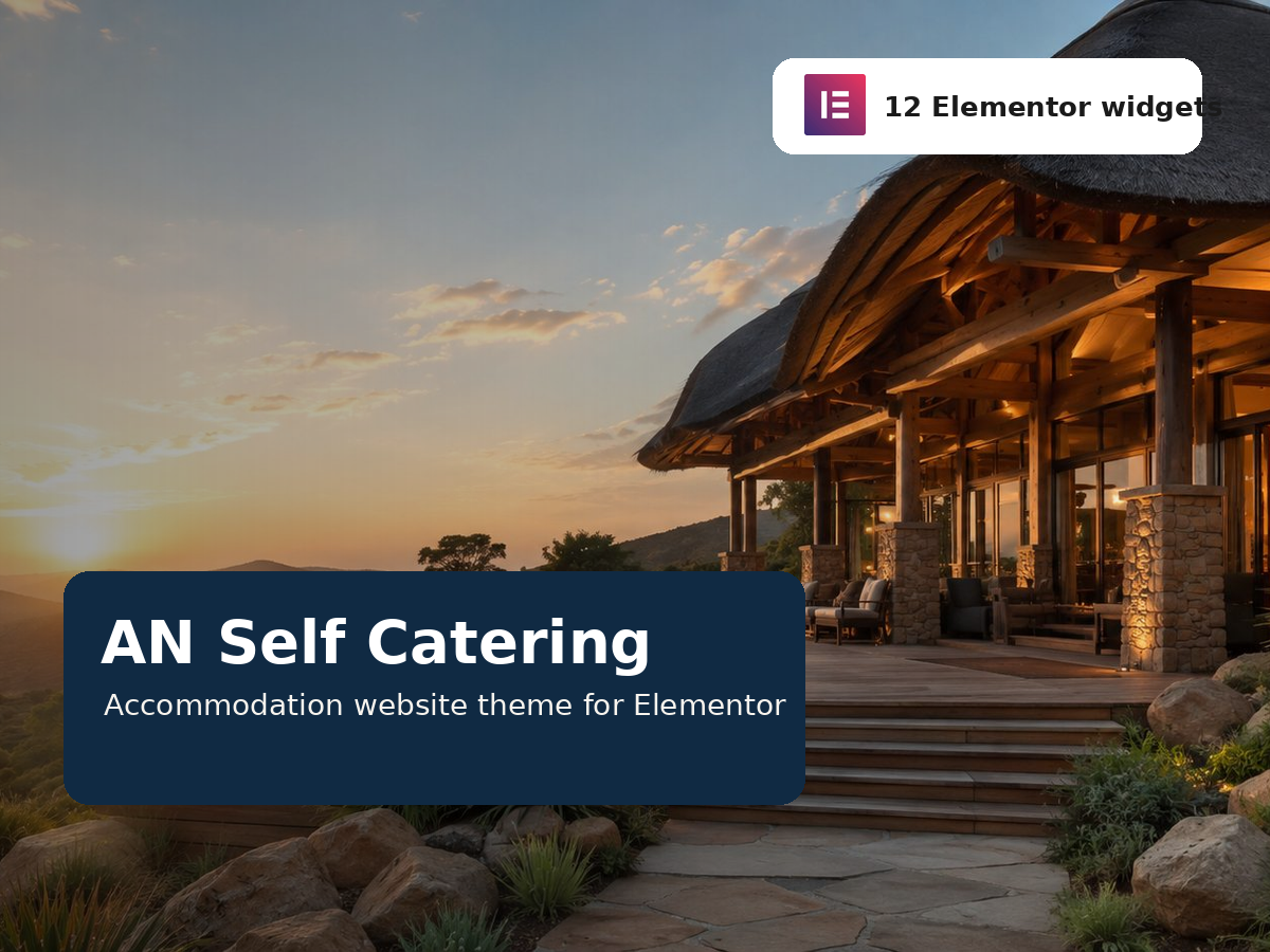 AN Self Catering Theme preview for accommodation websites